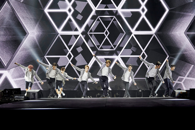 EXO dancing onstage